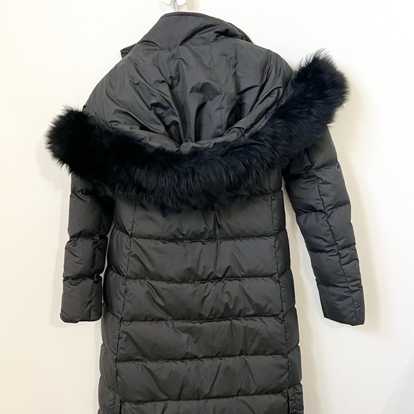 Coach Black Long Puffer Coat with Fur Hood - Picture 3 of 8